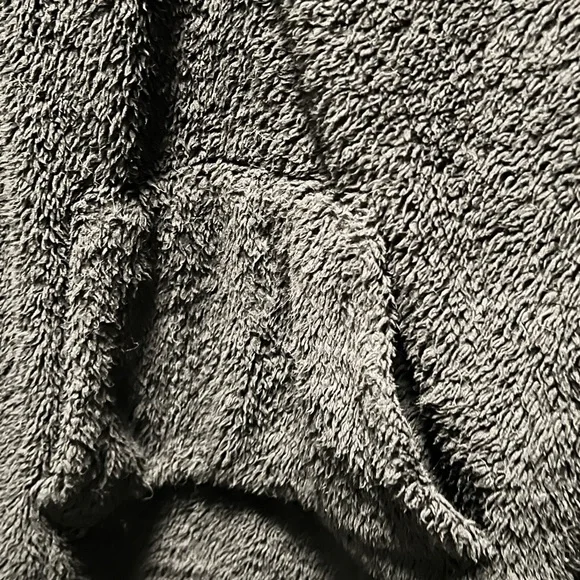 4/ $20 Suzanne Betro Black Sherpa 1/4 Zip Pullover with Leopard Trim - Picture 3 of 6